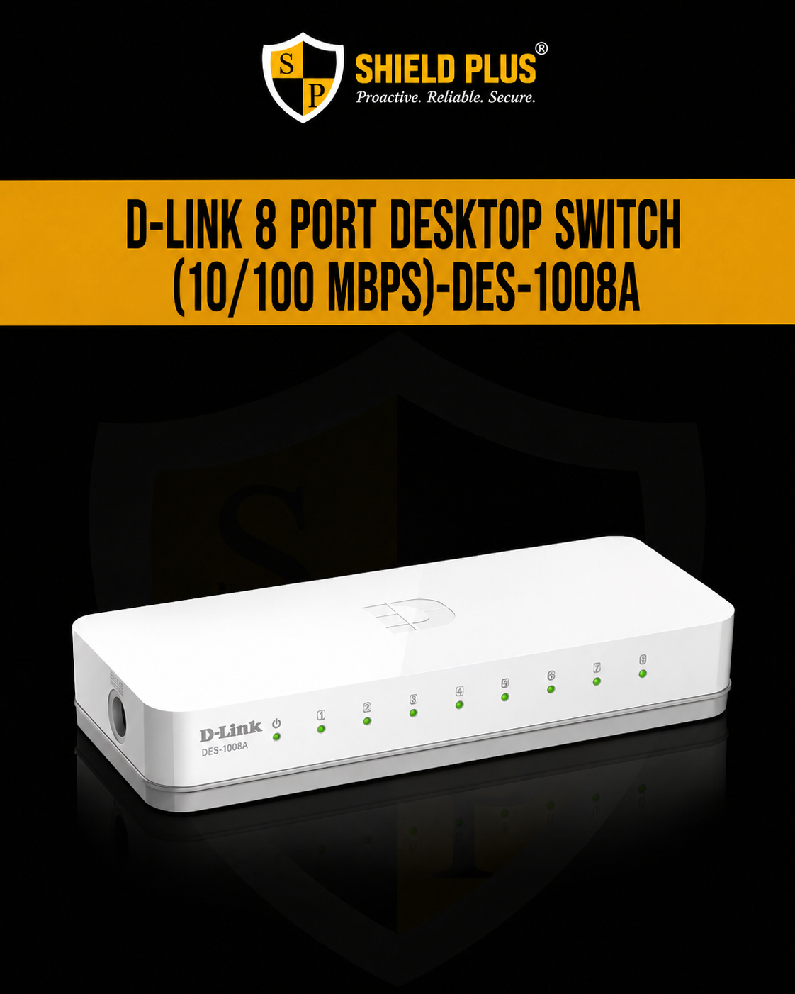 D-LINK 8 PORT DESKTOP SWITCH (10/100 MBPS)-DES-1008A
