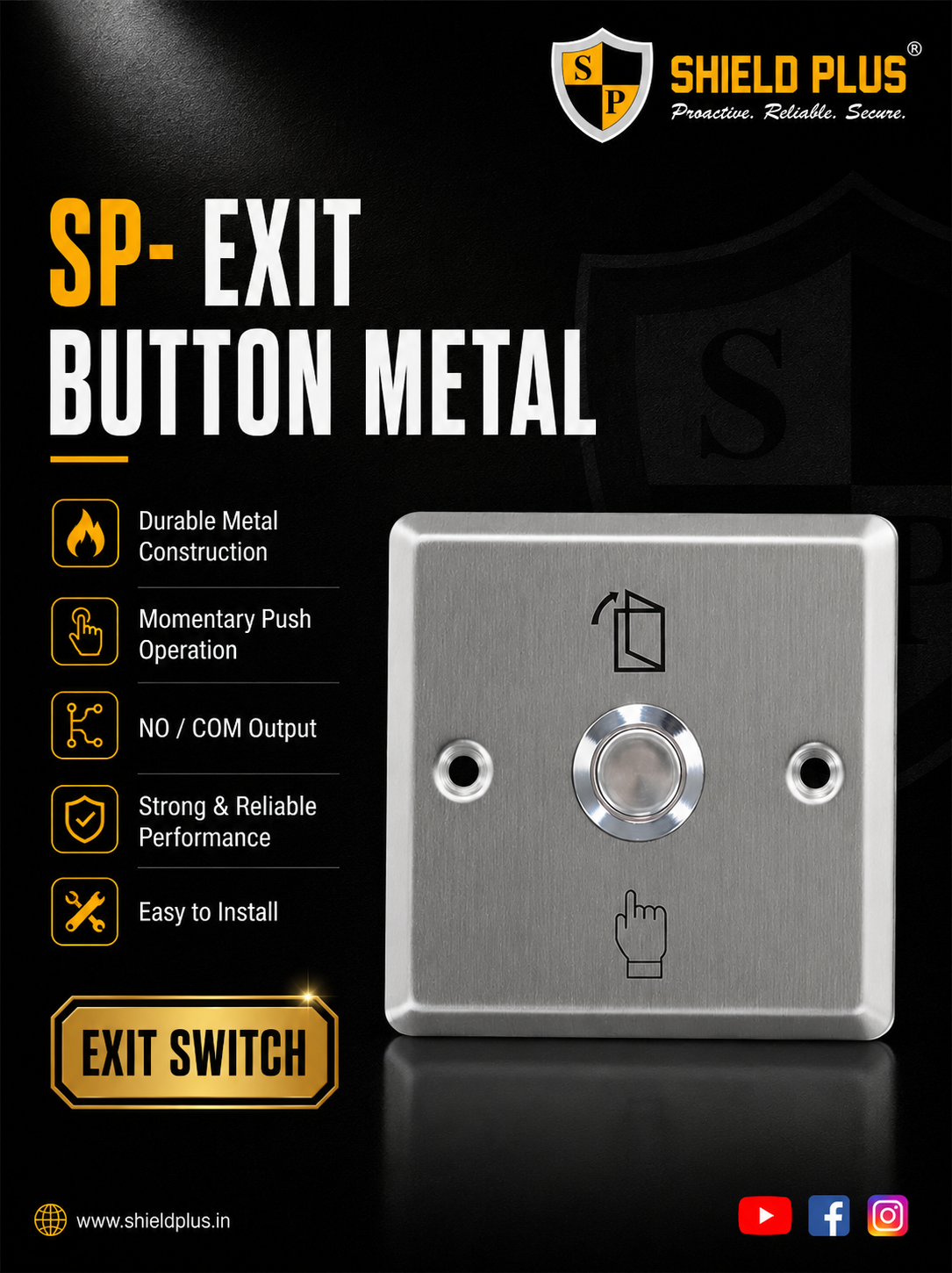 SP- EXIT BUTTON METAL