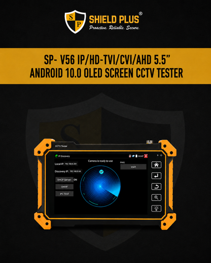 SP- V56 IP/HD-TVI/CVI/AHD 5.5” ANDROID 10.0 OLED SCREEN CCTV TESTER