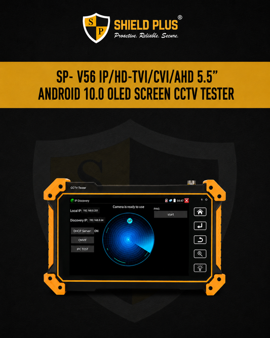 SP- V56 IP/HD-TVI/CVI/AHD 5.5” ANDROID 10.0 OLED SCREEN CCTV TESTER