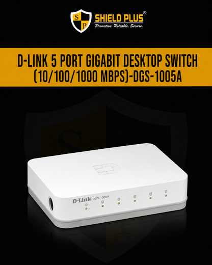 D-LINK 5 PORT GIGABIT DESKTOP SWITCH (10/100/1000 MBPS)-DGS-1005A