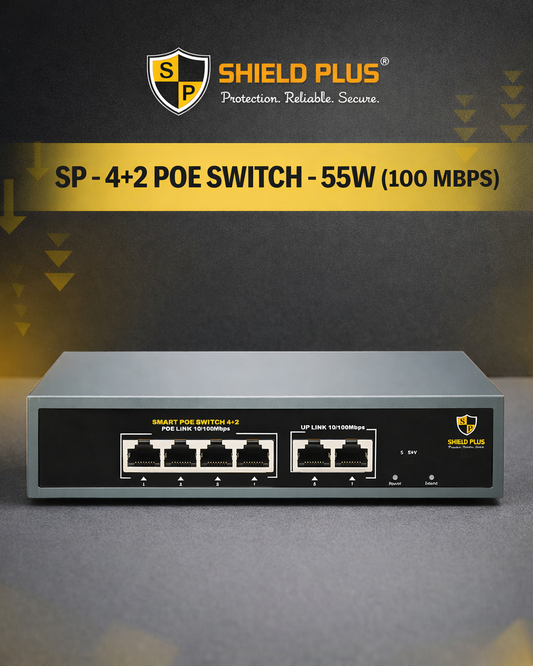 SP- 4+2 POE SWITCH -55W (100 MBPS)