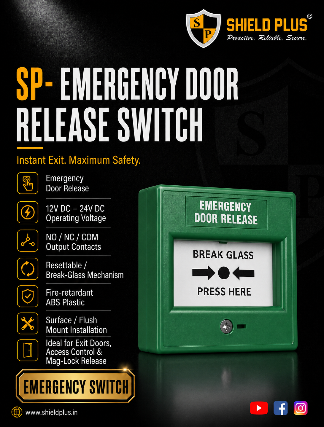 SP- J156 EMERGENCY DOOR RELEASE