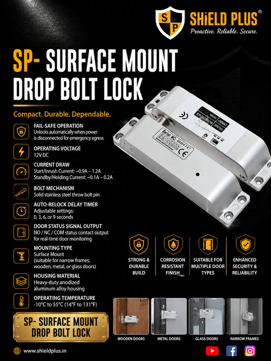 SP- SURFACE MOUNT DROP BOLT LOCK
