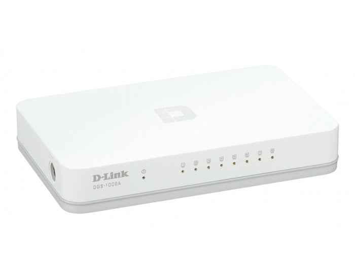 D-LINK 8 PORT GIGABIT DESKTOP SWITCH (10/100/1000 MBPS)-DGS-1008A
