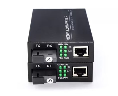 SP- SINGLE MODE SINGLE FIBER GIGA MEDIA CONVERTER- 10/100/1000 MBPS
