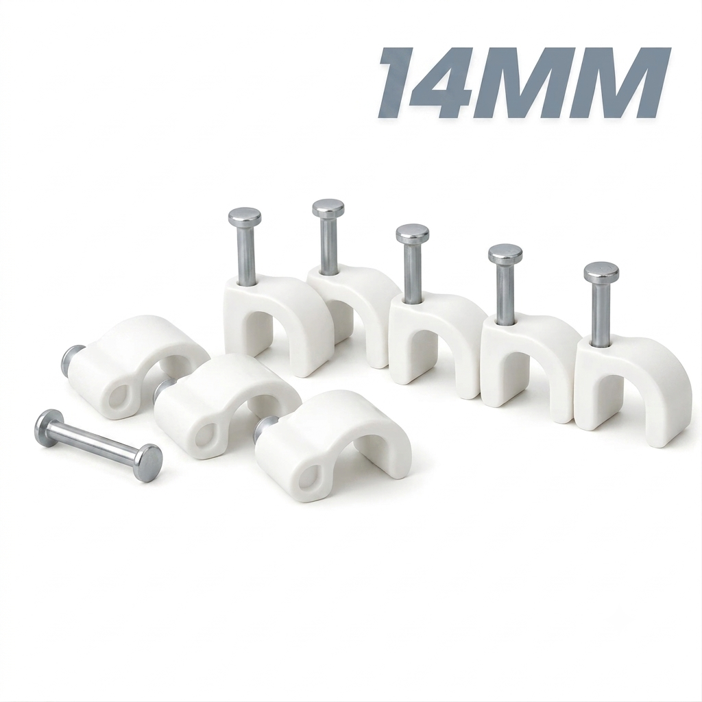 Shield Plus Cable Clips with Steel Nail – 4mm to 20mm