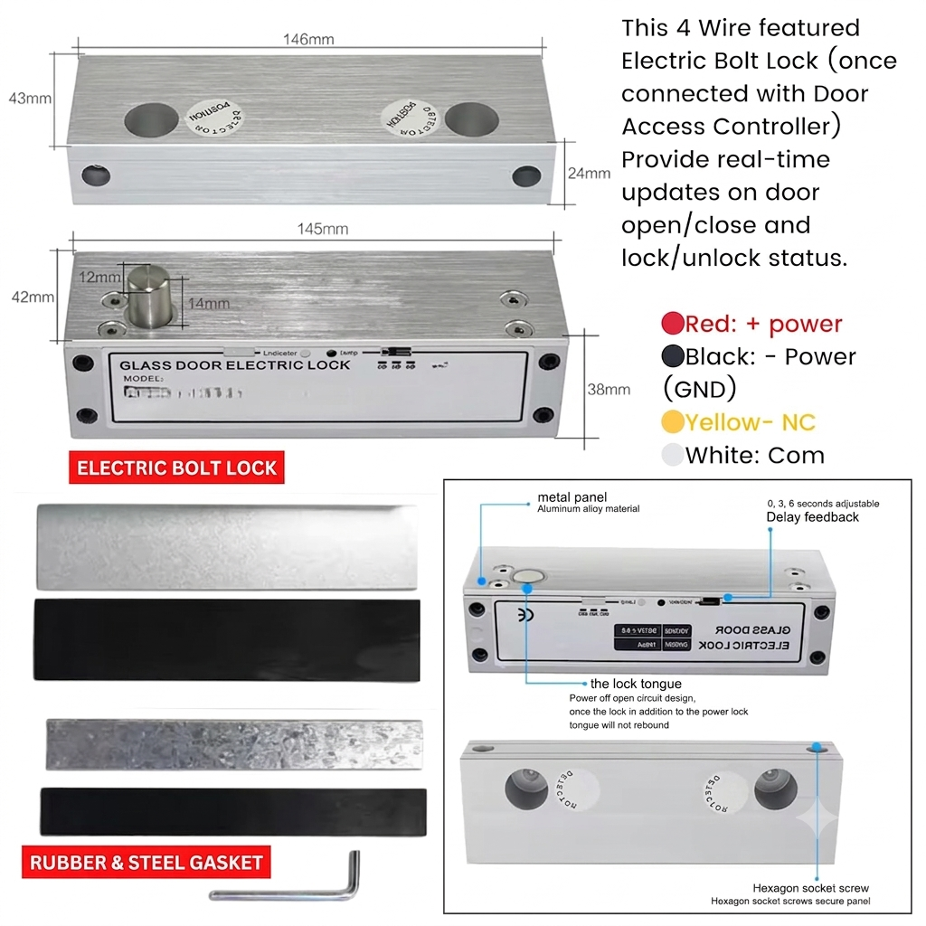 SP-GLASS DOOR ELECTRIC LOCK