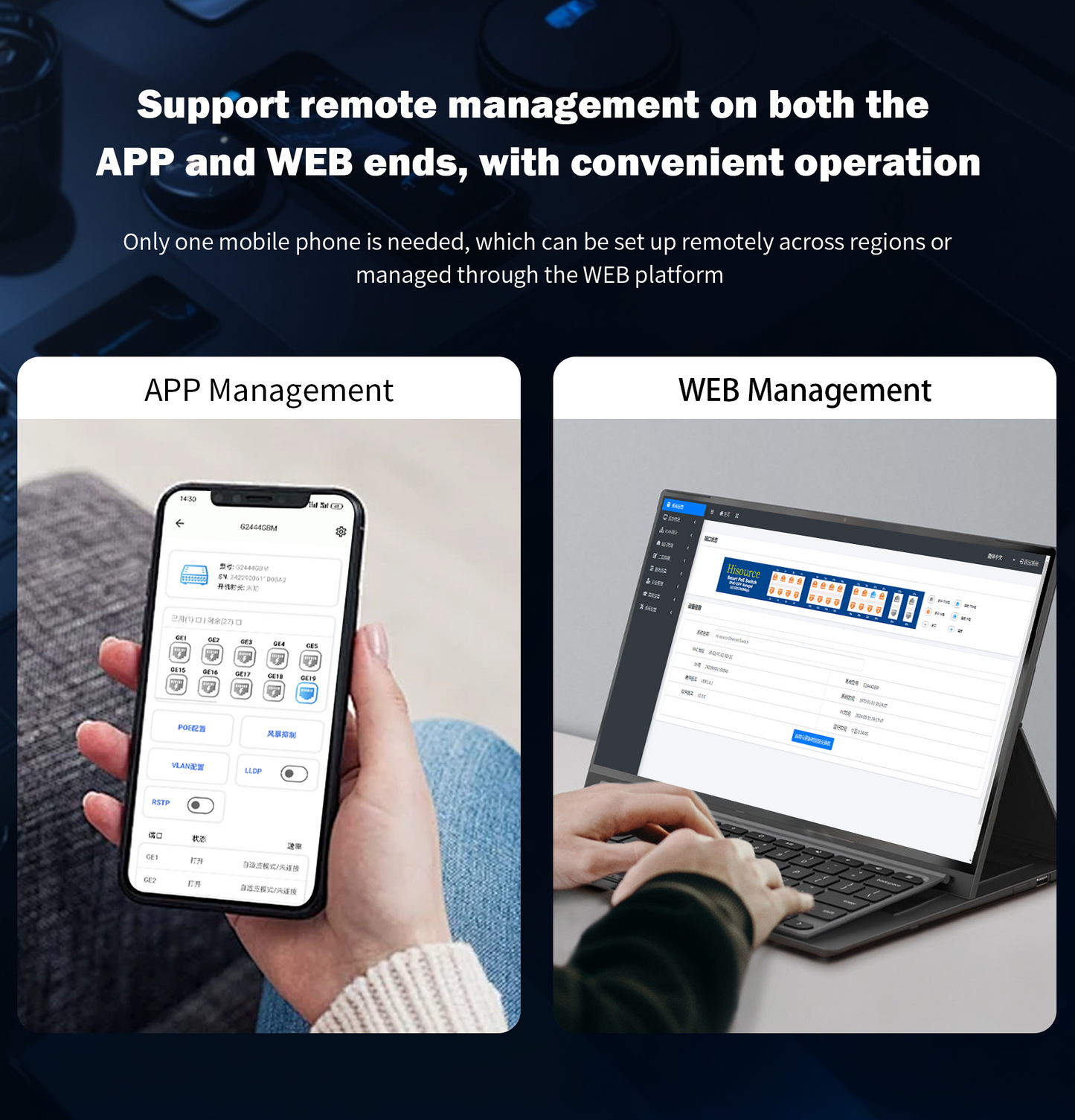 SP- 4+2 FULL GIGA  APP BASED POE SWITCH -75W (10/100/1000 MBPS)