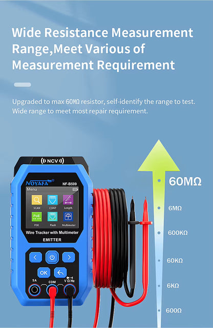 SP- B509 NETWORK CABLE TESTER WITH MULTIMETER