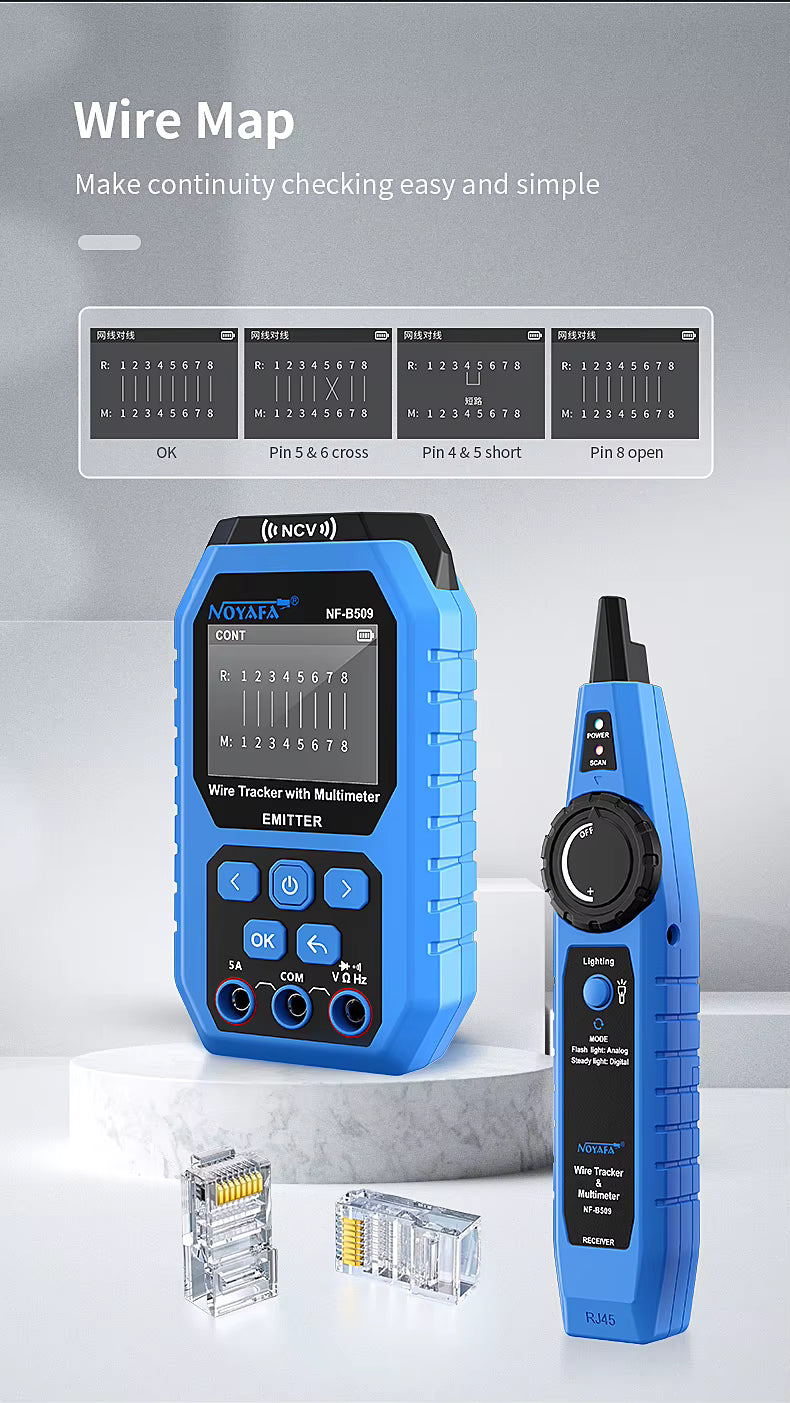 SP- B509 NETWORK CABLE TESTER WITH MULTIMETER