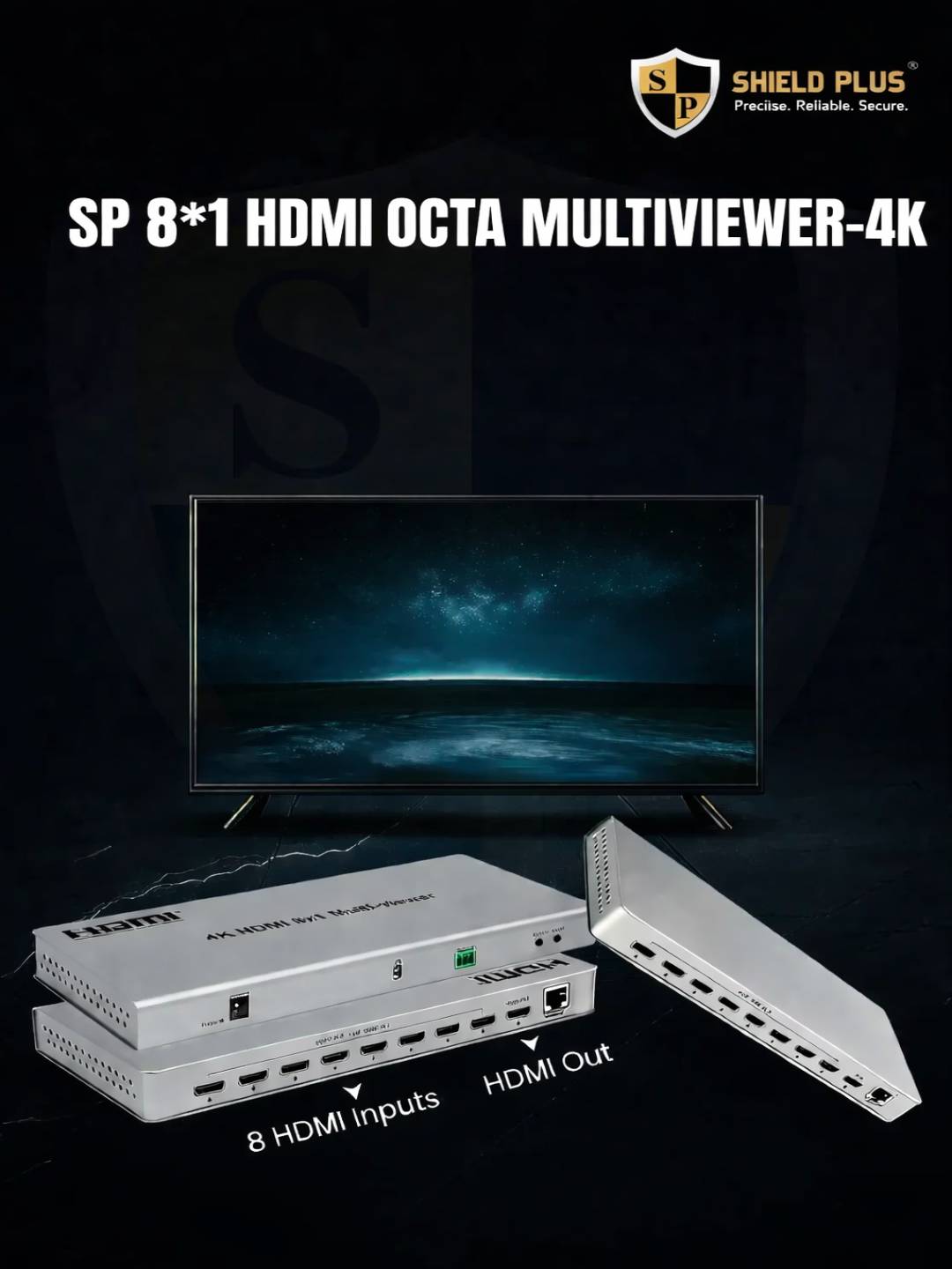 SP- 8*1 HDMI QUAD MULTIVIEWER- 4K