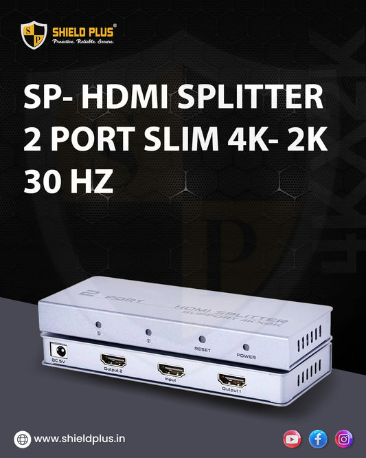 SP- HDMI SPLITTER 2 PORT SLIM 4K- 2K 30 HZ