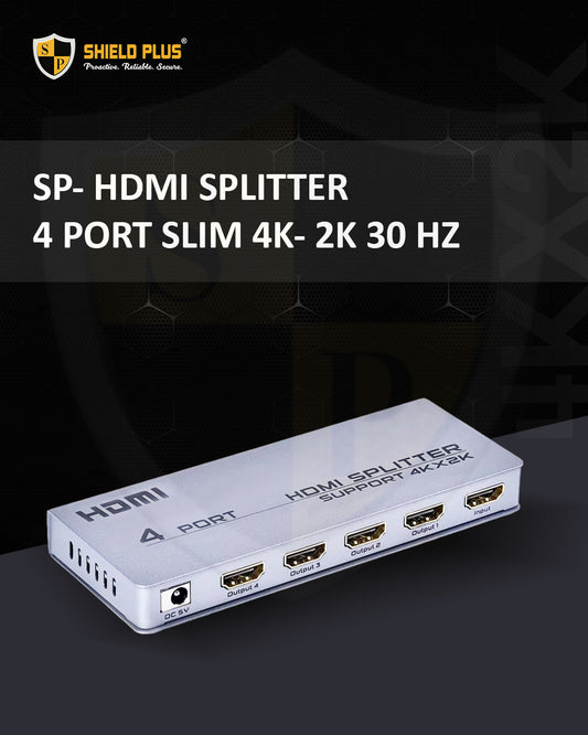 SP- HDMI SPLITTER 4 PORT SLIM 4K- 2K 30 HZ