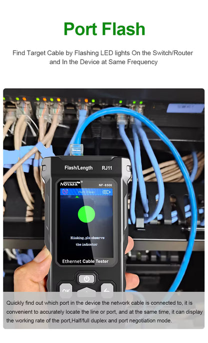 SP- 8506 NETWORK CABLE TESTER WITH IP,POE & WIRE TRACKING