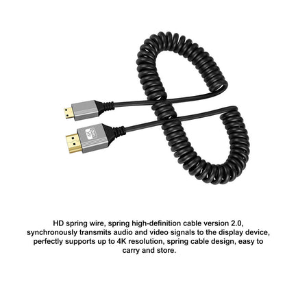 SP- 4K HDMI MINI TO HDMI CABLE 0.5M -SPIRAL
