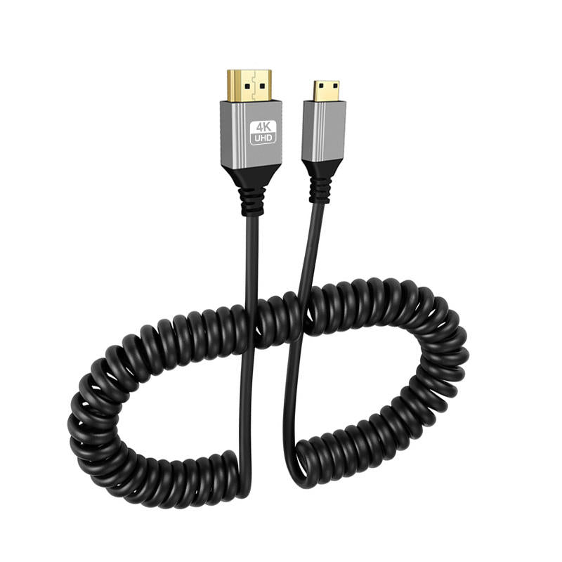 SP- 4K HDMI MINI TO HDMI CABLE 0.5M -SPIRAL