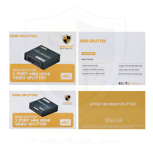 SP- HDMI SPLITTER 2 PORT 4K- 2K 30 HZ