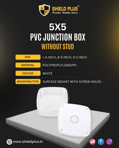 SP-5*5 PVC JUNCTION BOX WITHOUT STUD
