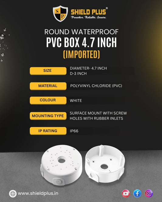 SP- ROUND WATERPROOF PVC BOX 4.7 INCH (IMPORTED)