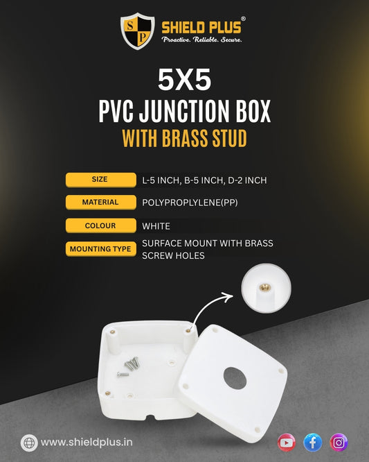 SP-5*5 PVC JUNCTION BOX WITH BRASS STUD