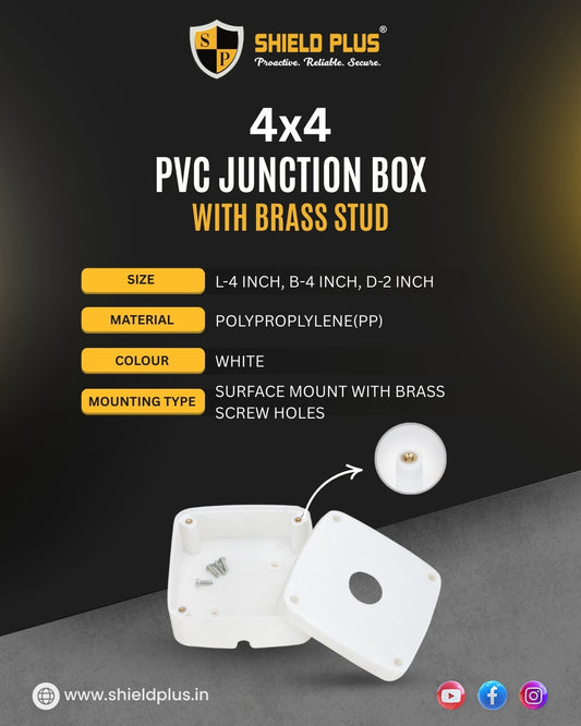 SP-4*4 PVC JUNCTION BOX WITH BRASS STUD