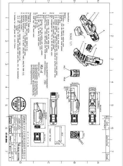 SP- CAT-8 RJ45 TOOL LESS CONNECTOR
