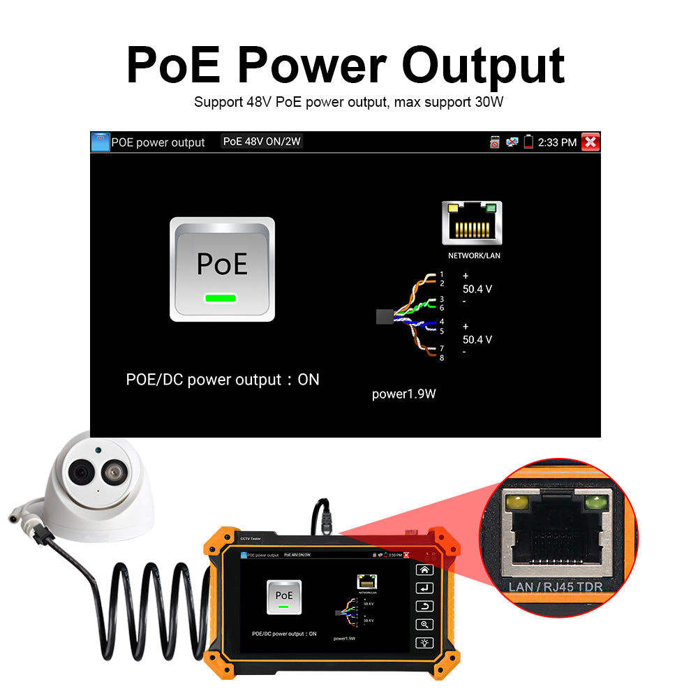 SP- V56 IP/HD-TVI/CVI/AHD 5.5” ANDROID 10.0 OLED SCREEN CCTV TESTER