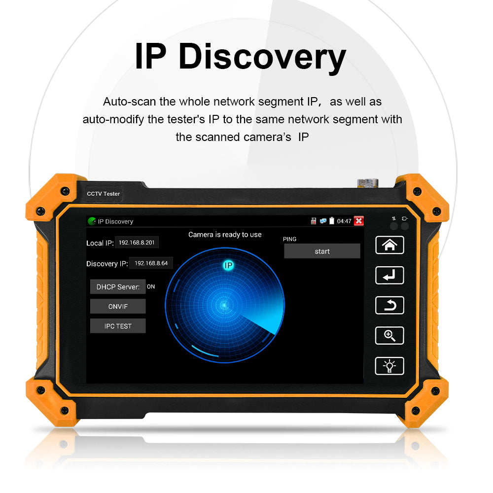 SP- V56 IP/HD-TVI/CVI/AHD 5.5” ANDROID 10.0 OLED SCREEN CCTV TESTER