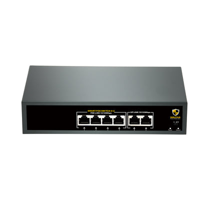 SP- 4+2 POE SWITCH -55W (100 MBPS)