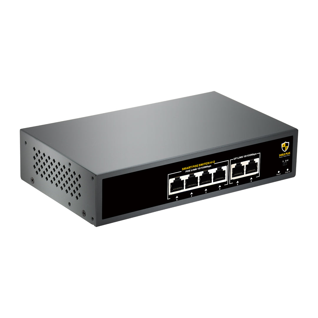 SP- 4+2 POE SWITCH -55W (100 MBPS)