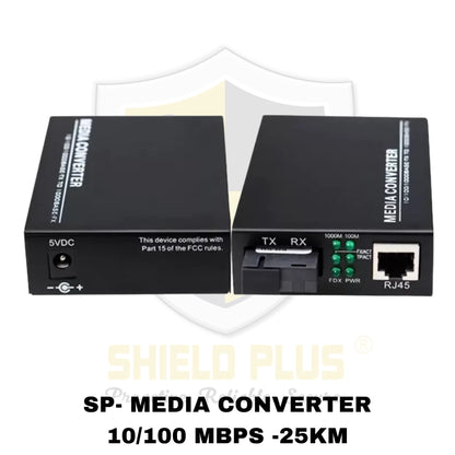 SP- SINGLE MODE SINGLE FIBER MEDIA CONVERTER- 10/100 MBPS