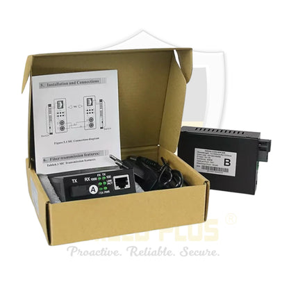 SP- SINGLE MODE SINGLE FIBER MEDIA CONVERTER- 10/100 MBPS