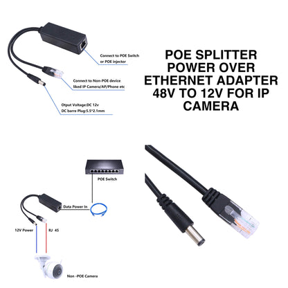 SP- 48V To 12V POE SPLITTER CABLE