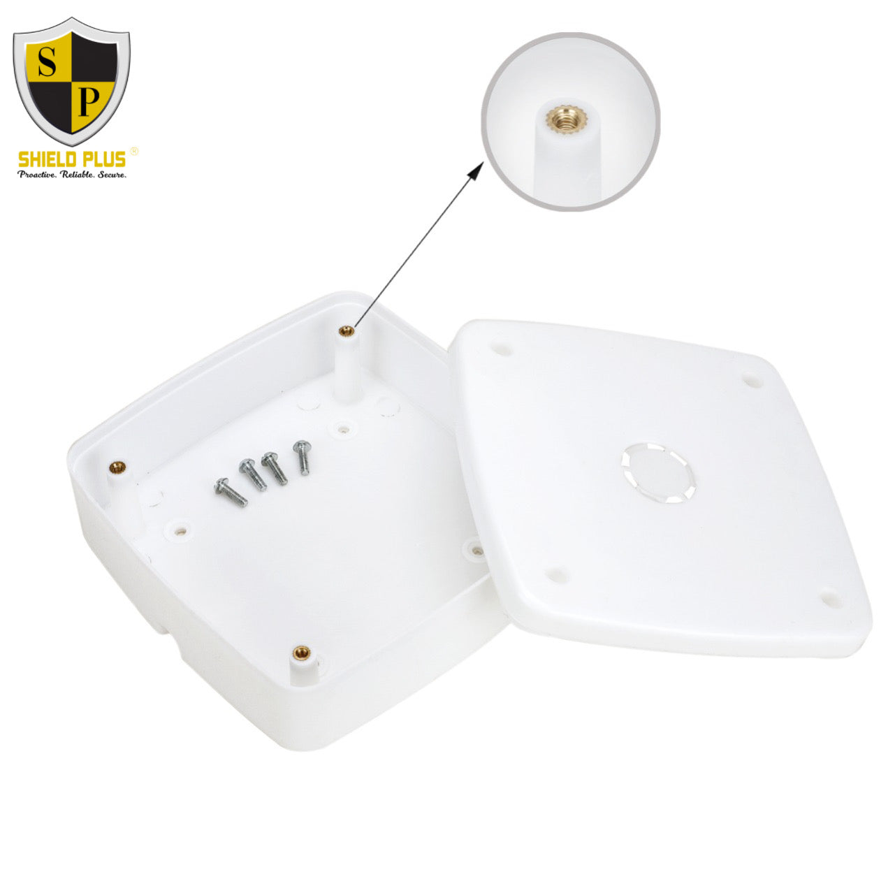SP-5*5 PVC JUNCTION BOX WITH BRASS STUD