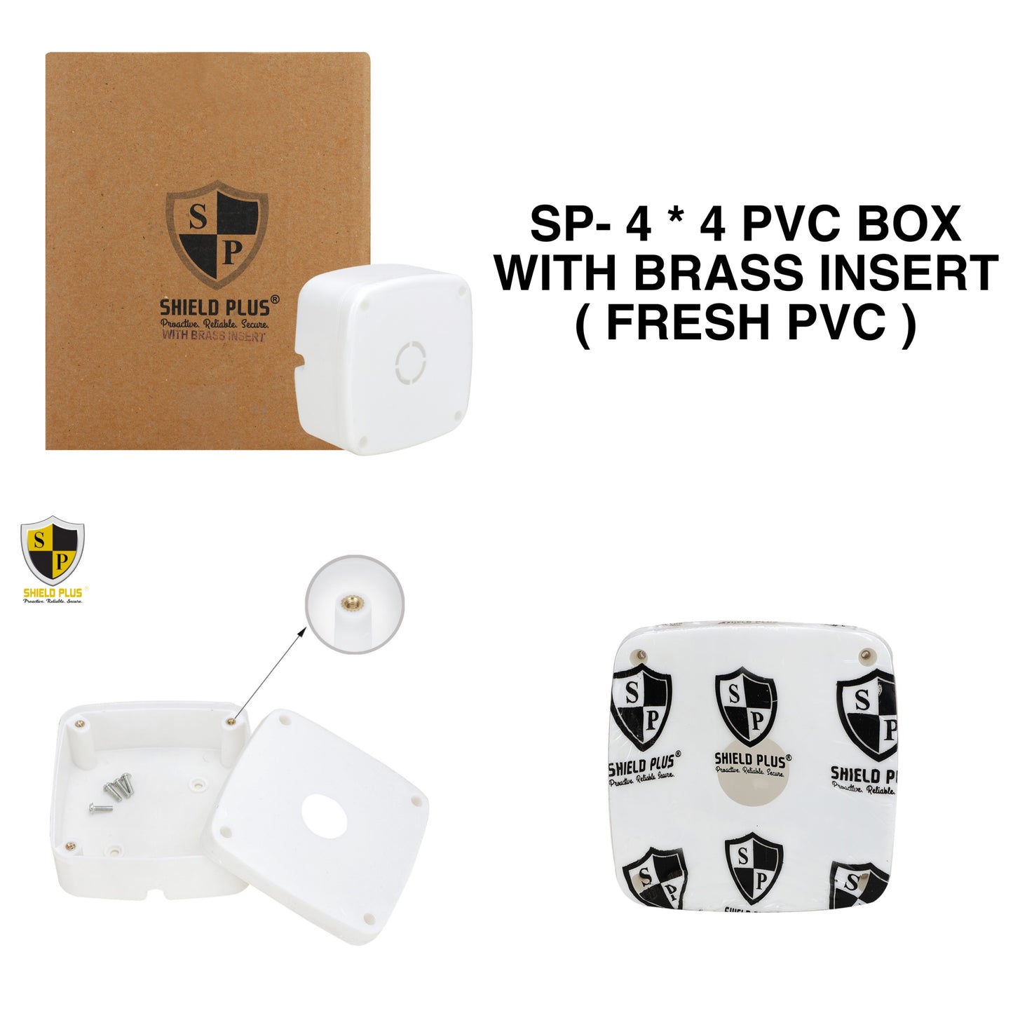 SP-4*4 PVC JUNCTION BOX WITH BRASS STUD