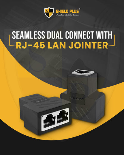 SP-Rj-45 Lan Jointer (1X2) | RJ45 Ethernet Splitter, Female to 2 Female 8P8C Network Plug LAN Coupler( PAIR)
