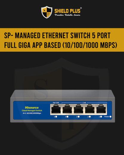 SP- MANAGED ETHERNET SWITCH 5 PORT FULL GIGA APP BASED (10/100/1000 MBPS)