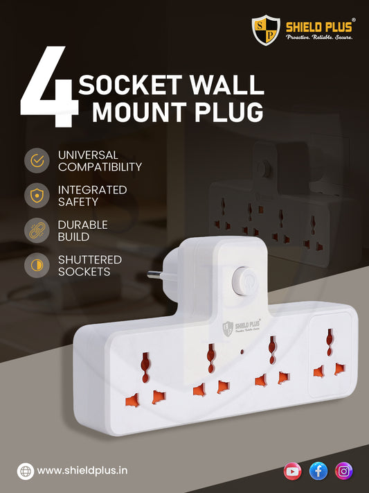 SP- 4 SOCKET WALL MOUNT PLUG