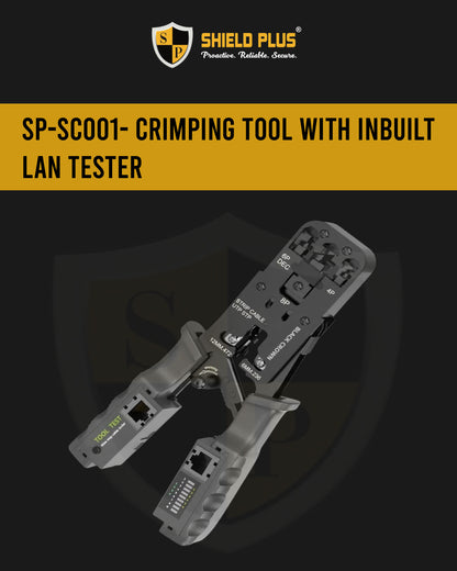 SP-SC001- CRIMPING TOOL WITH INBUILT LAN TESTER FOR RJ-45, RJ12 ( 6P & 8P)