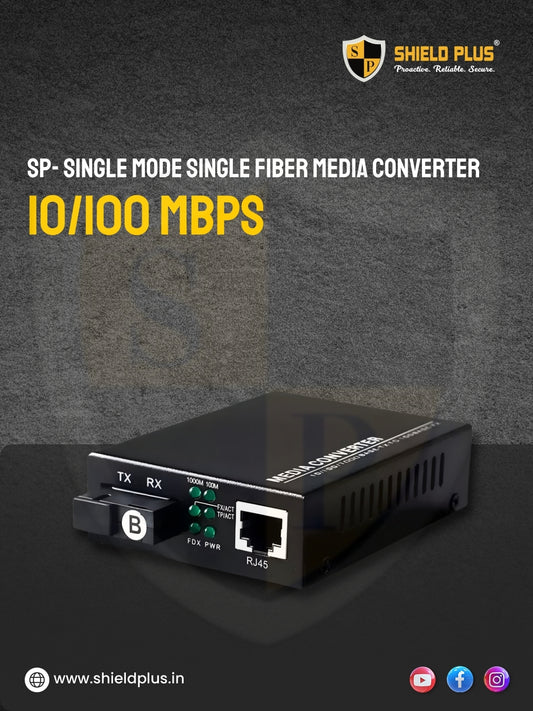 SP- SINGLE MODE SINGLE FIBER MEDIA CONVERTER- 10/100 MBPS
