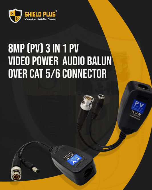 SP -8MP (PVA) 3 In 1 PVA Video Power Audio Balun over Cat 5/6 Connector
