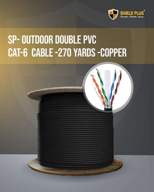 SP- OUTDOOR DOUBLE PVC CAT-6  CABLE -270 YARDS -COPPER