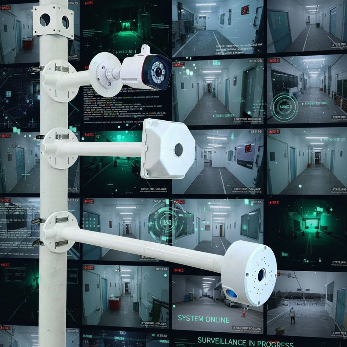 SP- EXTENDABLE PLASTIC CEILING/ WALL MOUNT POLE