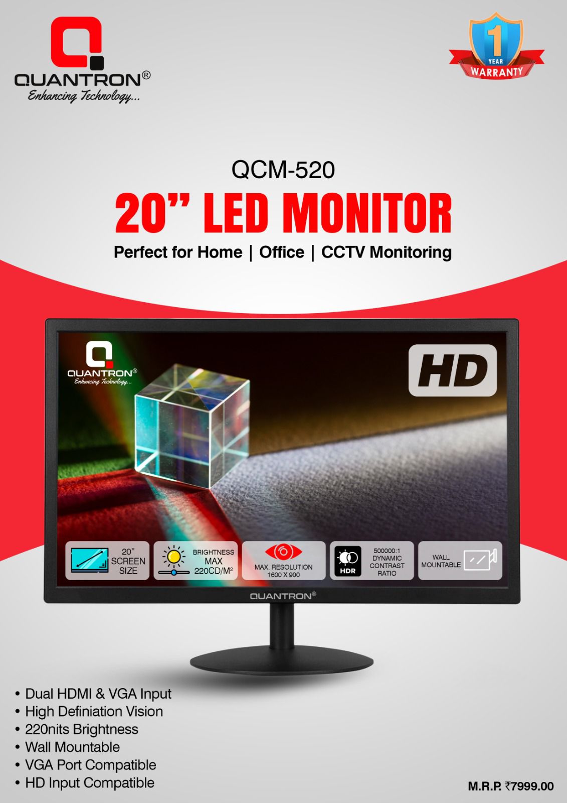 QCM-520 20 LED MONITOR