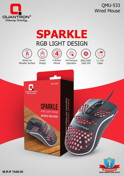QMU-530 POINTER MOUSE ( BLUETOOTH & ON/OFF BUTTON)