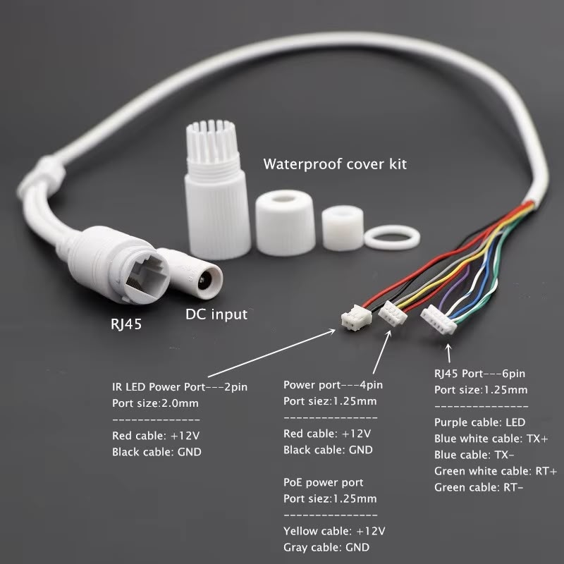 SP- IP CAMERA CABLE WITH WATERPROOF CONNECTORS