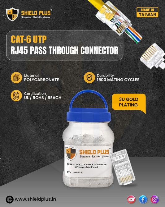SP- CAT-6 UTP RJ45 PASS THROUGH CONNECTOR
