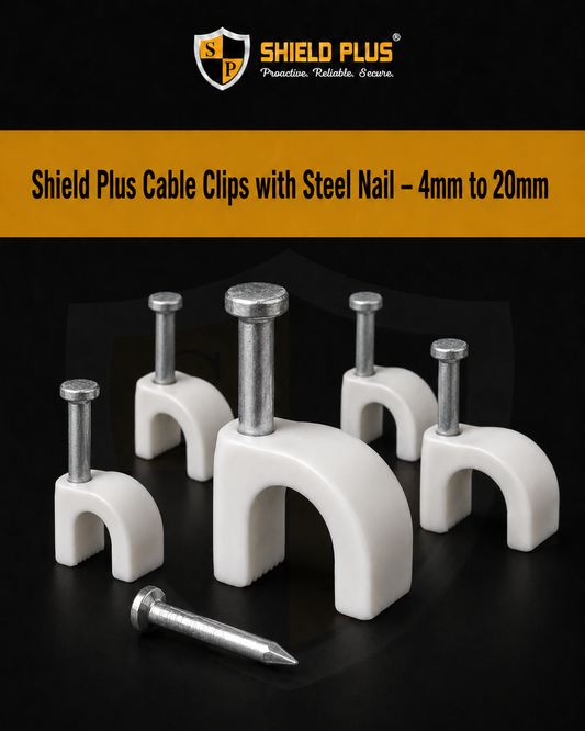 Shield Plus Cable Clips with Steel Nail – 4mm to 20mm