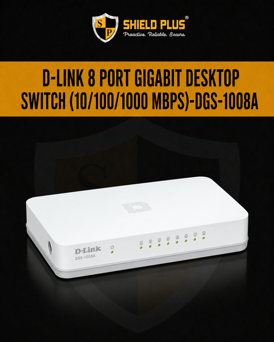 D-LINK 8 PORT GIGABIT DESKTOP SWITCH (10/100/1000 MBPS)-DGS-1008A